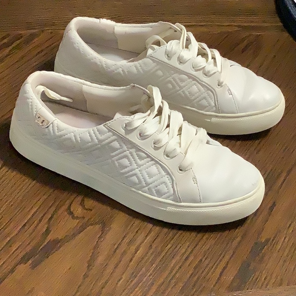 Tory Burch White Quilted Sneakers